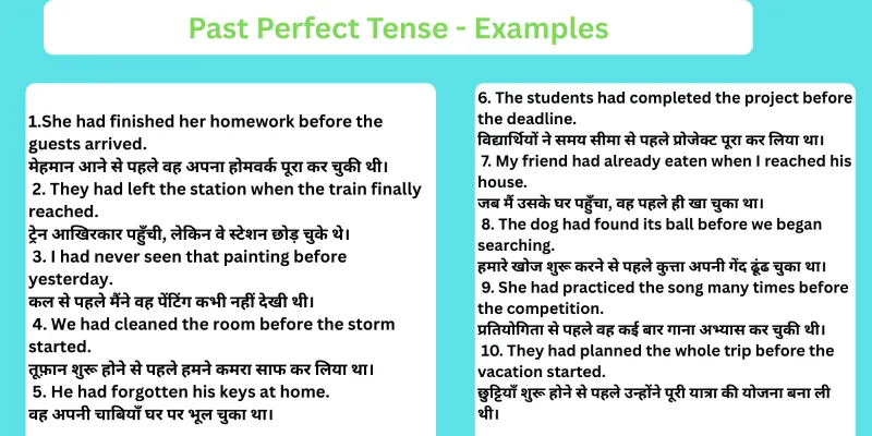 Past-Perfect-Tense-Examples